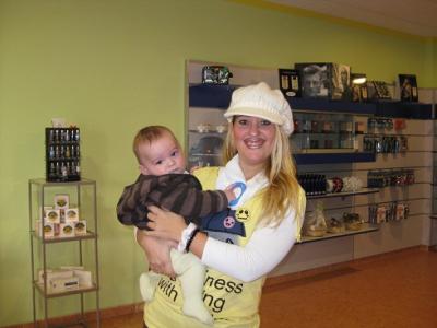En la peluqueria con mama