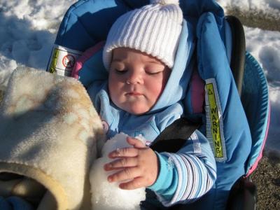Tocando la nieve por 1&ordf; vez