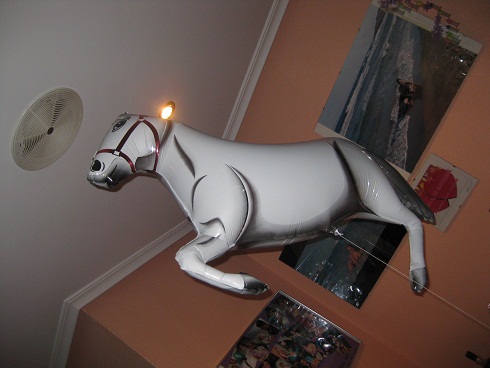 Mi primer globo....Un caballo