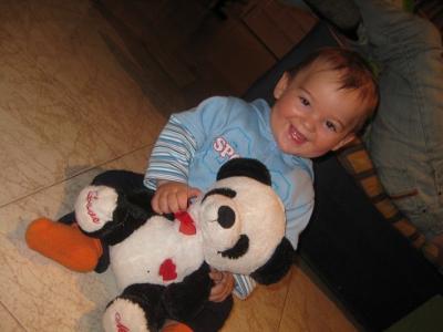 Con mi osito de peluche